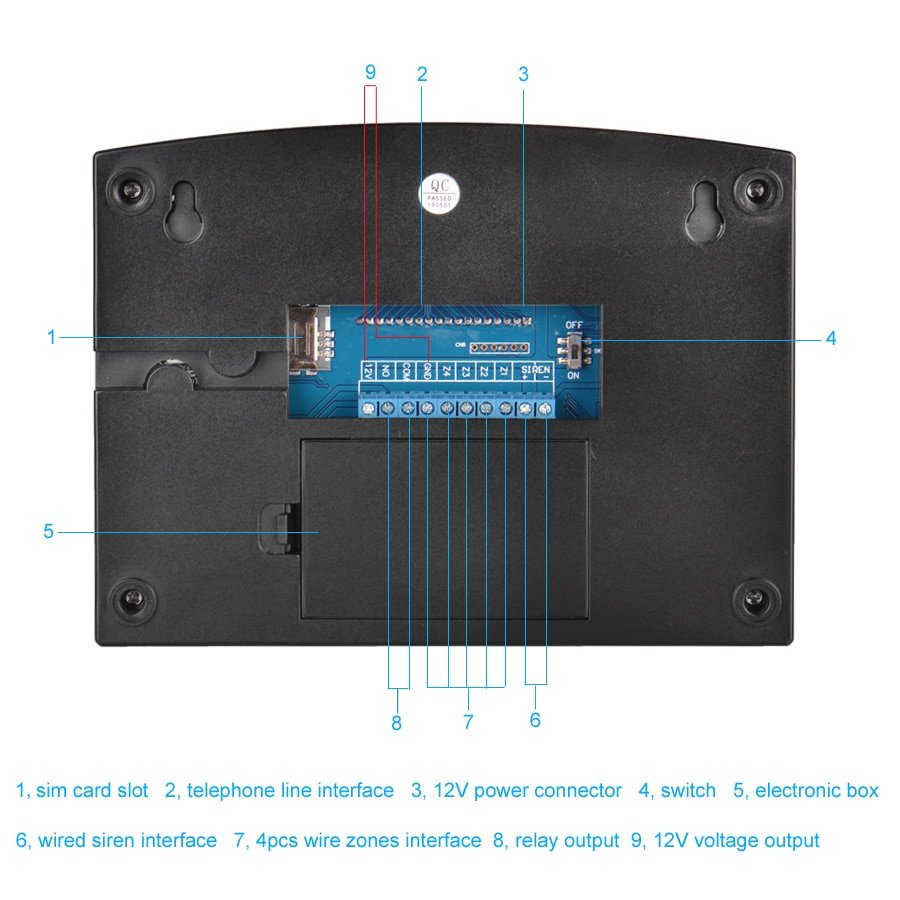 IOS Android APP Wired Wireless Home Security System