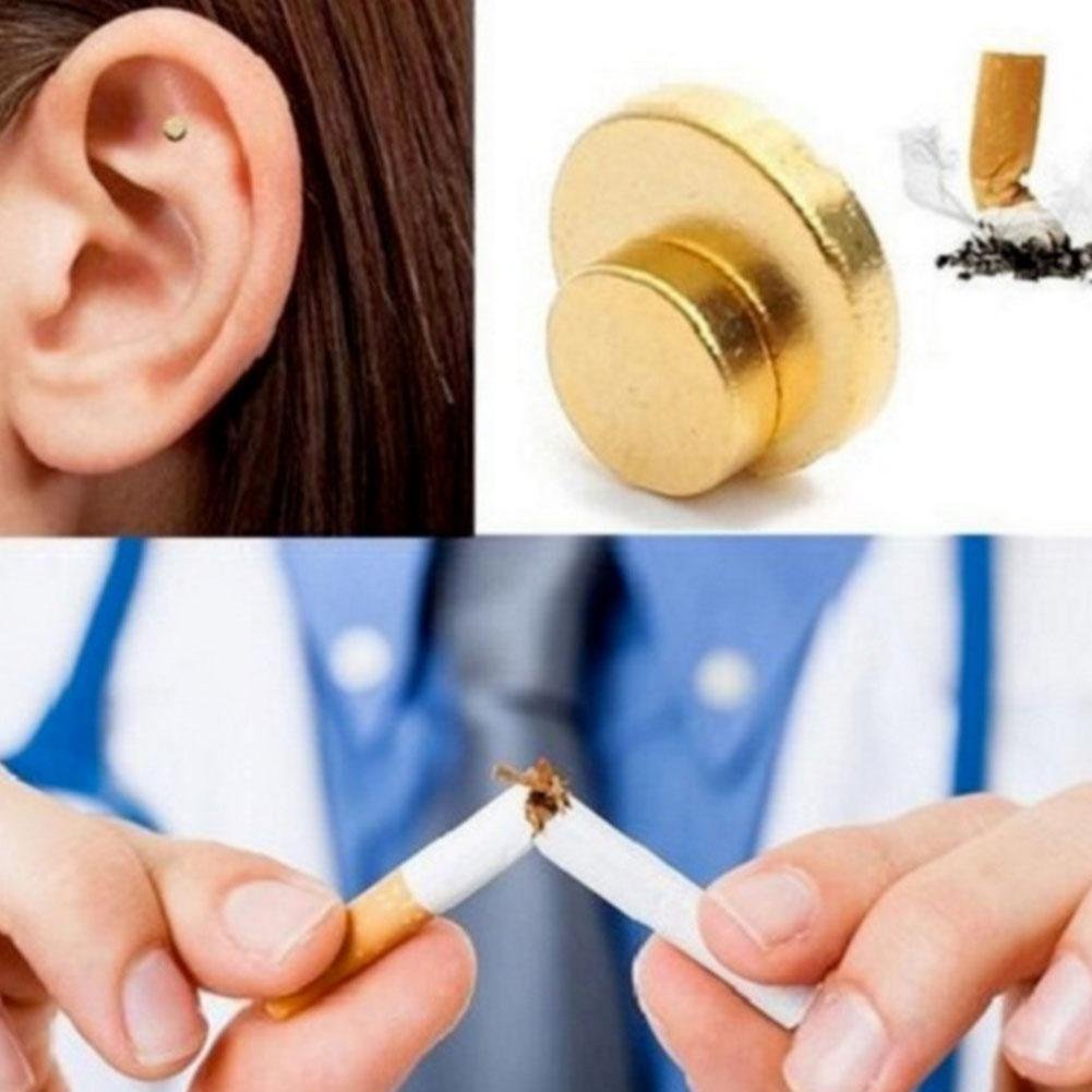 BellyLady 2Pc Magnet Auricular Quit Smoking Acupressure Patch Stop Smoking Anti Smoke Patch Not Cigarettes Smoker Health Therapy