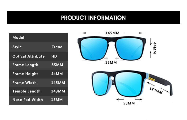 DJXFZLO 2021 New Fashion Guy's Sun Glasses Polarized Sunglasses Men Classic Design Mirror Fashion Square Ladies Sunglasses Men