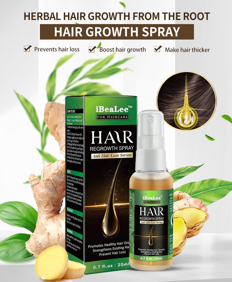 Hair Growth Products Ginger Essence Fast Regrowth Serum Beard Growth Oil Hair Loss Care Beauty Scalp Treatment For Men Women